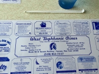 Place mat, West Taghkanic Diner, Route 82 at the Taconic Parkway, Ancram, New York, New York, 2015