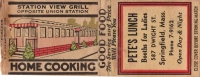 Station View Grill/Pete's Lunch, Springfield, Mass. (Booths for ladies) Station View Grill/Pete's Lunch, Springfield, Mass. (Booths for ladies)