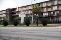 The former Heritage House, Albany, Georgia. Built in 1969. Closed by 2006. Demolished in 2012 after long legal battles.