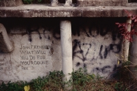 JFK and RFK inscriptions. E.T. Wickham site, 1995.
