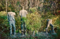 What remains of Lester Solomon and Daniel Boone, Piomingo and Sitting Bull. Solomon was a Tennessee conservationist. E.T. Wickham site, 1995.