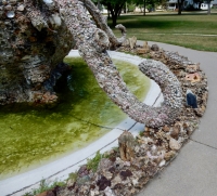Encrusted support piece. Father Paul Dobberstein's Fay's Fountain, Humboldt, Iowa. 1918, restored 2011
