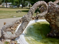 Encrusted support piece. Father Paul Dobberstein's Fay's Fountain, Humboldt, Iowa. 1918, restored 2011