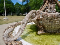 Encrusted support piece. Father Paul Dobberstein's Fay's Fountain, Humboldt, Iowa. 1918, restored 2011