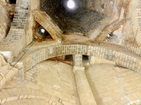 Chimney in the kitchen building at the 12th Century Fontevraud-L'Abbaye