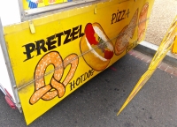 Pretzel, hot dog. Vernacular hand-painted food truck signage, National Mall, Washington, D.C.