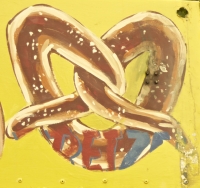 Pretzel. Vernacular hand-painted food truck signage, National Mall, Washington, D.C.