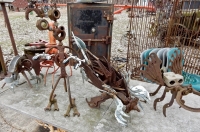 Cute little sculptures at the Forevertron, built by Tom Every (Dr. Evermor), south of Baraboo, Wisconsin