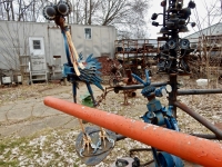 Sculptures at the Forevertron, built by Tom Every (Dr. Evermor), south of Baraboo, Wisconsin