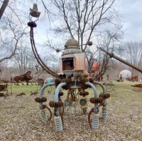 Sculpture at the Forevertron, built by Tom Every (Dr. Evermor), south of Baraboo, Wisconsin Sculpture at the Forevertron, built by Tom Every (Dr. Evermor), south of Baraboo, Wisconsin