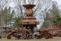 Construction at the Forevertron, built by Tom Every (Dr. Evermor), south of Baraboo, Wisconsin