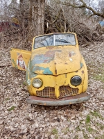 Shrine Circus clown car at The Forevertron, built by Tom Every (Dr. Evermor), south of Baraboo, Wisconsin