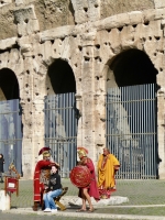 Tourist photo opportunity at the Colosseum