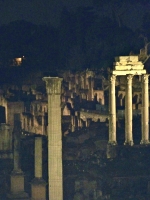 The Forum at night, from the Capitoline Museum