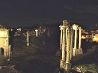 The Forum at night, from the Capitoline Museum