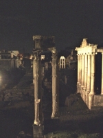 The Forum at night, from the Capitoline Museum