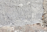 1955, The "ONR", level 2. Chicago lakefront stone carvings, between Foster Avenue and Montrose. 2017 1955, The "ONR", level 2. Chicago lakefront stone carvings, between Foster Avenue and Montrose. 2017