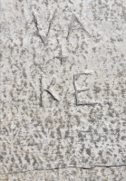 VA + KE, level 2. Chicago lakefront stone carvings, between Foster Avenue and Montrose. 2017 VA + KE, level 2. Chicago lakefront stone carvings, between Foster Avenue and Montrose. 2017