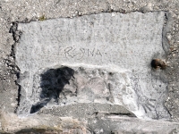 Rock seat with added hands, Reyna, 8-6 1958. Chicago lakefront stone carvings, between Foster Avenue and Montrose. 2023 Rock seat with added hands, Reyna, 8-6 1958. Chicago lakefront stone carvings, between Foster Avenue and Montrose. 2023