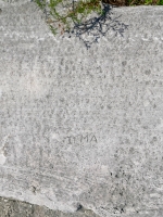 Irma. Chicago lakefront stone carvings, between Foster Avenue and Montrose. 2023 Irma. Chicago lakefront stone carvings, between Foster Avenue and Montrose. 2023