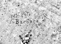 Pete + Barbara. Chicago lakefront stone carvings, between Foster Avenue and Montrose. 2012 Pete + Barbara. Chicago lakefront stone carvings, between Foster Avenue and Montrose. 2012