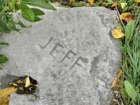 Jeff. Chicago lakefront stone carvings, Foster Avenue Beach. 2023