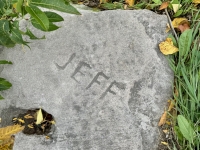 Jeff. Chicago lakefront stone carvings, Foster Avenue Beach. 2023 Jeff. Chicago lakefront stone carvings, Foster Avenue Beach. 2023
