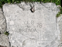 1978, Leo -N- Brenda. Chicago lakefront stone carvings, between Foster Avenue and Montrose. 2023 1978, Leo -N- Brenda. Chicago lakefront stone carvings, between Foster Avenue and Montrose. 2023