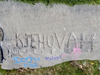 Kjehovah, Holy. Chicago lakefront stone carvings, between Foster Avenue and Montrose. 2019 Kjehovah, Holy. Chicago lakefront stone carvings, between Foster Avenue and Montrose. 2019