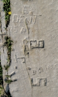 E Dent 75, Dorian, R.J., S B. Chicago lakefront stone carvings, between Foster Avenue and Montrose. 2007 E Dent 75, Dorian, R.J., S B. Chicago lakefront stone carvings, between Foster Avenue and Montrose. 2007