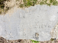 Jerry, LA, PER, Steve KC. Chicago lakefront stone carvings, between Foster Avenue and Montrose. 2018 Jerry, LA, PER, Steve KC. Chicago lakefront stone carvings, between Foster Avenue and Montrose. 2018