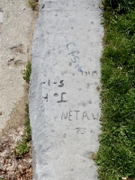 Netaw 75, Joh- 5-1-, Will. Chicago lakefront stone carvings, between Foster Avenue and Montrose. 2019 Netaw 75, Joh- 5-1-, Will. Chicago lakefront stone carvings, between Foster Avenue and Montrose. 2019