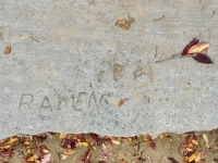 Ramen. Chicago lakefront stone carvings, Foster Avenue Beach. 2023