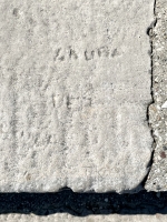Laura, DEP, TK. Chicago lakefront stone carvings, Foster Avenue Beach. 2021 Laura, DEP, TK. Chicago lakefront stone carvings, Foster Avenue Beach. 2021