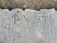 Arrow V 57. Chicago lakefront stone carvings, between Foster Avenue and Montrose. 2017 Arrow V 57. Chicago lakefront stone carvings, between Foster Avenue and Montrose. 2017
