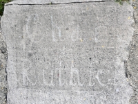 Charlie + Ruthie, Thel. Chicago lakefront stone carvings, between Foster Avenue and Montrose. 2023