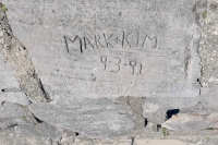September 3, 1991, Mark + Kim. Chicago lakefront stone carvings, between Foster Avenue and Montrose. 2022 September 3, 1991, Mark + Kim. Chicago lakefront stone carvings, between Foster Avenue and Montrose. 2022