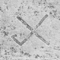 Cross-like symbol. Chicago lakefront stone carvings, between Foster Avenue and Montrose. 2017 Cross-like symbol. Chicago lakefront stone carvings, between Foster Avenue and Montrose. 2017