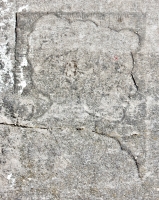 Profile of a woman, now damaged, level 2. Chicago lakefront stone carvings, between Foster Avenue and Montrose. 2017