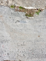 C.C., F.D. & M.R., level 2. Chicago lakefront stone carvings, between Foster Avenue and Montrose. 2017