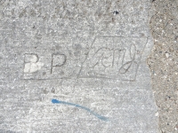 B.P. and RMJ, detail. Chicago lakefront stone carvings, between Foster Avenue and Bryn Mawr. 2017 B.P. and RMJ, detail. Chicago lakefront stone carvings, between Foster Avenue and Bryn Mawr. 2017