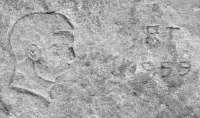 Broken profile, RT 1959. Chicago lakefront stone carvings, between Foster Avenue and Bryn Mawr. 2017 Broken profile, RT 1959. Chicago lakefront stone carvings, between Foster Avenue and Bryn Mawr. 2017