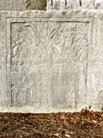 Lion, 1958. Chicago Lakefront stone carvings, between Foster Avenue and Bryn Mawr. 2013