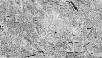 6/71, J.K., Gene. Chicago lakefront stone carvings, between Foster Avenue and Bryn Mawr. 2017 6/71, J.K., Gene. Chicago lakefront stone carvings, between Foster Avenue and Bryn Mawr. 2017