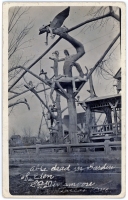 Abel dead in Garden of Eden, Lucas, Kansas, postcard