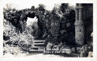 Rock garden near Albert Lea, Minnesota, postcard