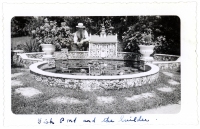 Snapshot of builder posing with his fish pond