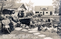 Rock Garden at Ella Flatt Keller's Dream Gables Gift Shop, Manitou Beach, Michigan, postcard