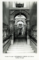 Rock-encrusted arches and walls, Portugal, postcard