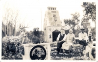 Sculptural forms at the home of T.J. Murray, Laredo, Texas, postcard